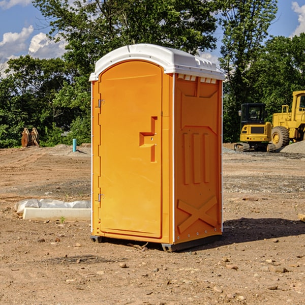 how often are the portable restrooms cleaned and serviced during a rental period in Thorndike ME